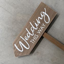 Wedding This Way Sign
