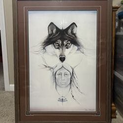 Man and Wolf Artwork