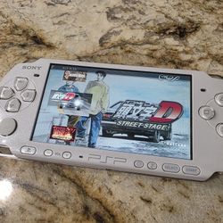Playstation Psp 3000 Pearl White Mod--ded Video Game Console 