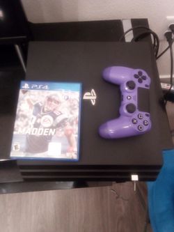 PlayStation 4 Pro 1TB with 1 Controller, Connections and 1 Game Madden NFL 17