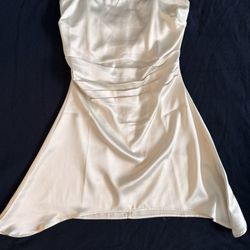 Strapless Pearl White Dress