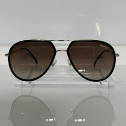 Carrera 295S 2M2HA Gold Aviator w. Plastic Insert Brown Gradient Sunglasses 