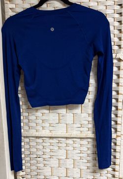 Lululemon Blue Long Sleeve Crop Top Size 2