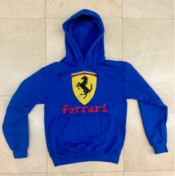 Brand new royal blue Ferrari hoodie sweater