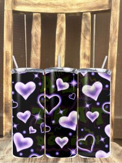 Y2K Heart Tumblers $25 Each / 2 For $40