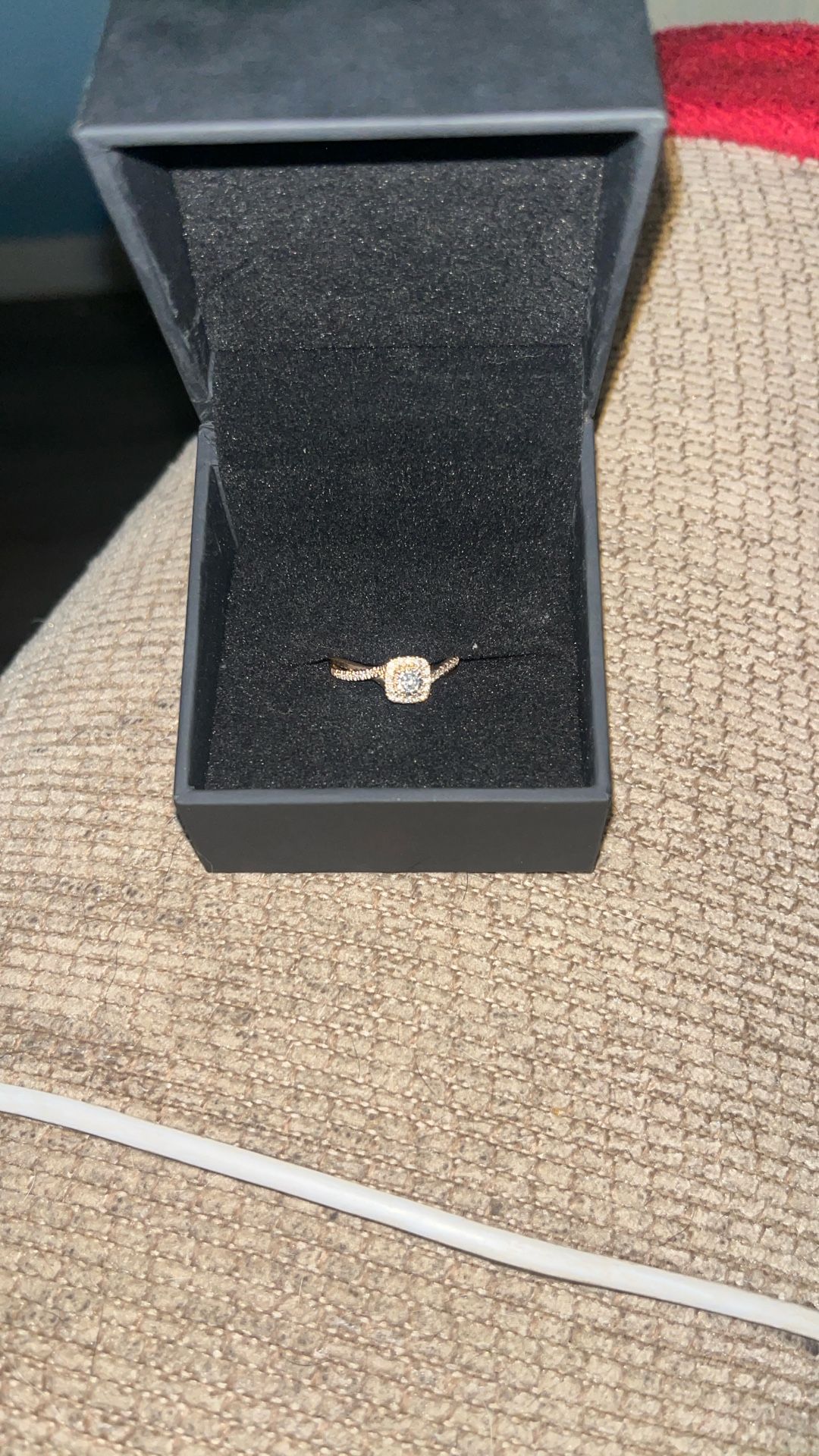 Now + Forever Round-Cut Diamond Halo Engagement Ring 1/4 ct tw 10K Two-Tone Gold