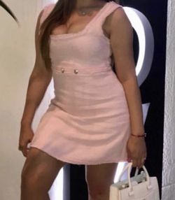 Pink mini dress