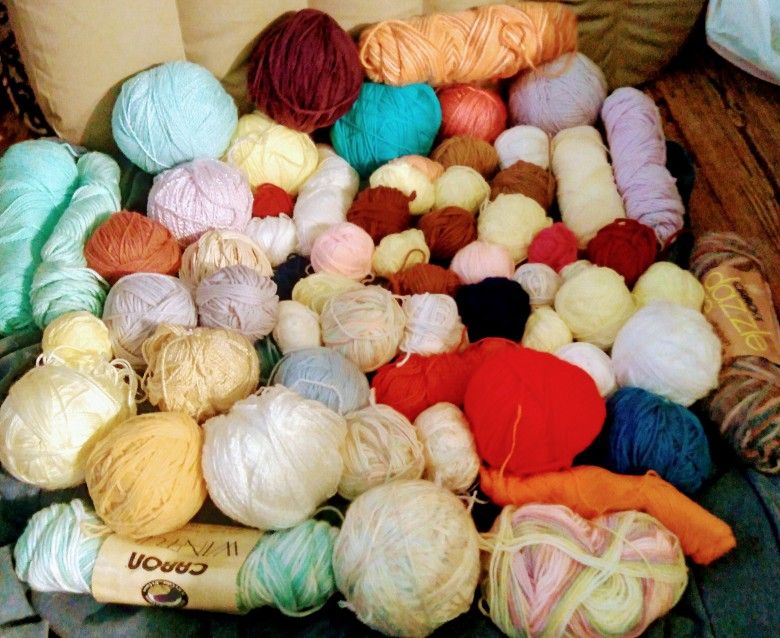60 Odds And Ends Of Yarn Some New 