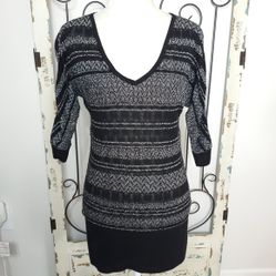 White House Black Market silvery tunic