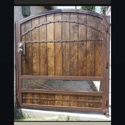 Wood End Metal Door