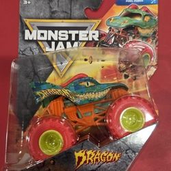 Monster Jam "DRAGON", Series 45, Chase   Pixel Punks Series,  1/64 Scale, VHTF