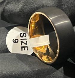 Tungsten-Carbide Ring with 18k Gold plated interior
