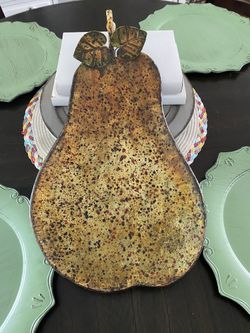 Beautiful Metal Pear Tray