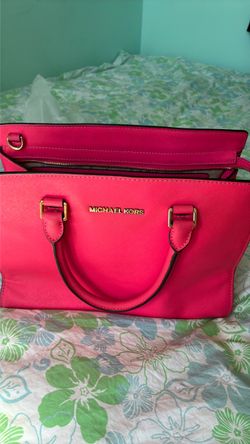 Michael Kors Pink Saffiano Leather Satchel