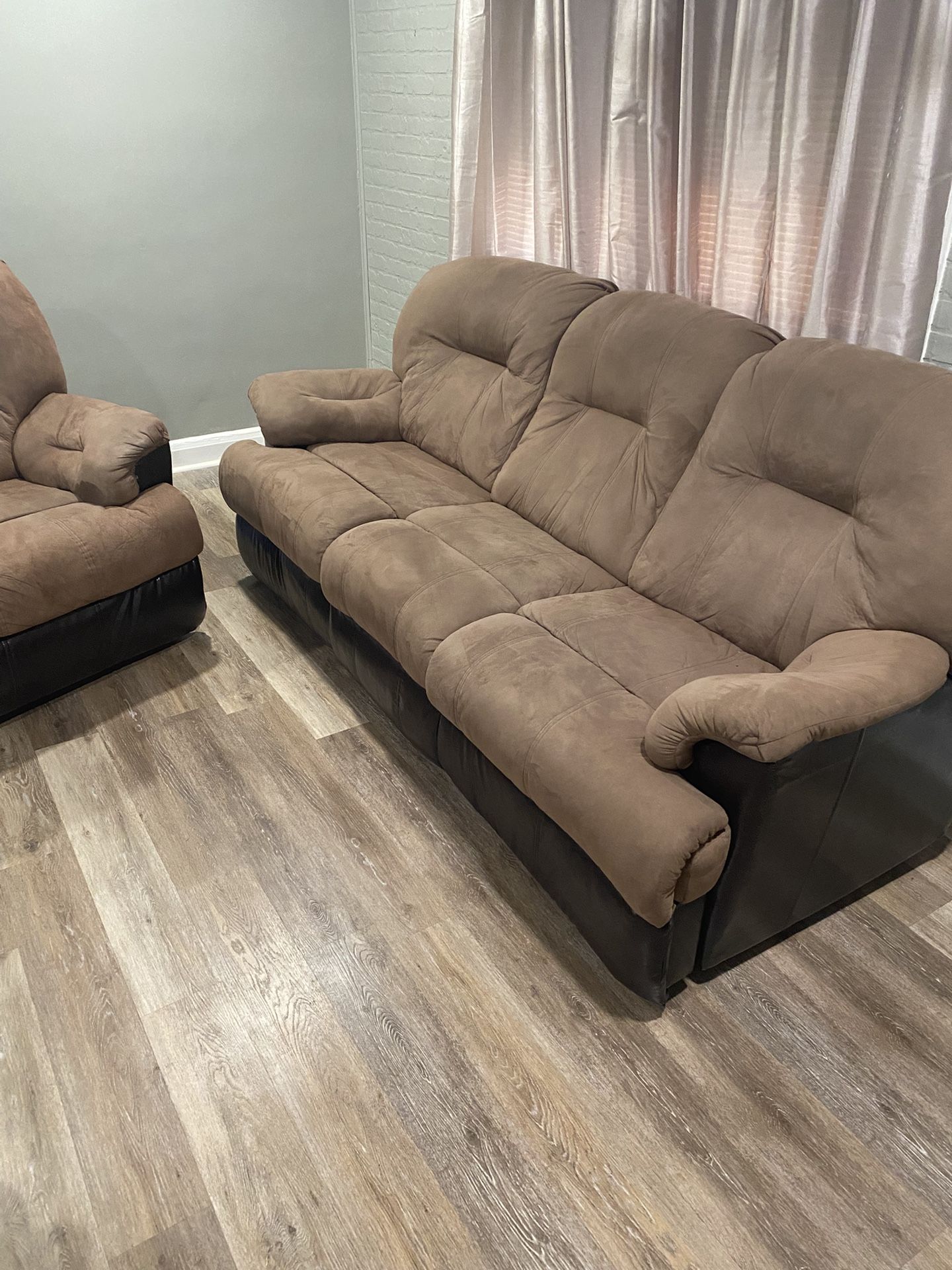 Recliner Sofa and Loveseat