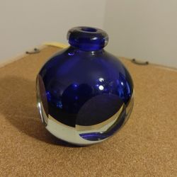 Hand blown glass art Bud vase