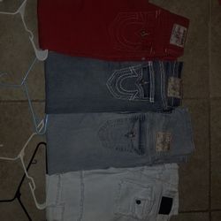 True religion jeans, stacked jeans