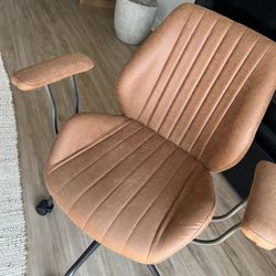 Brown Suede Office Chair