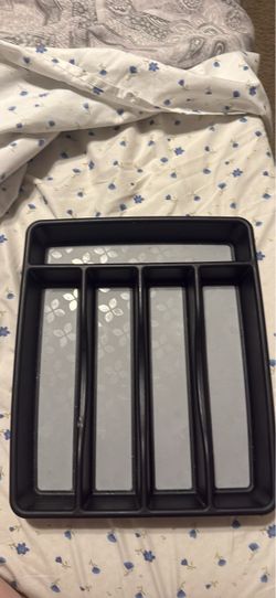 Black Plastic Cutlery Drawer Organizer