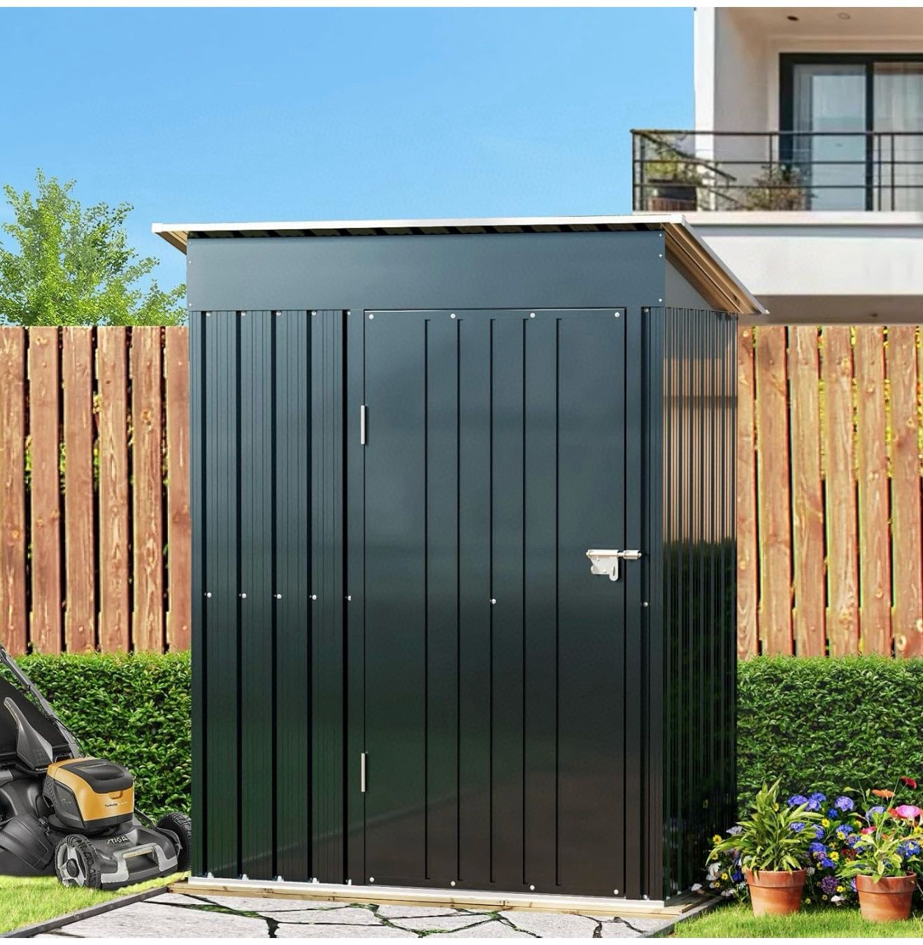 🔥Brand new in box 🔥5 x 3 FT Shed Outdoor Storage Shed Metal Garden Shed with Lockable Door Outside Waterproof Tool Shed for Backyard, Patio, Lawn (G