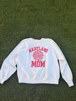 Vintage University of Maryland Mom Crewneck Sweatshirt Artex Size L USA College