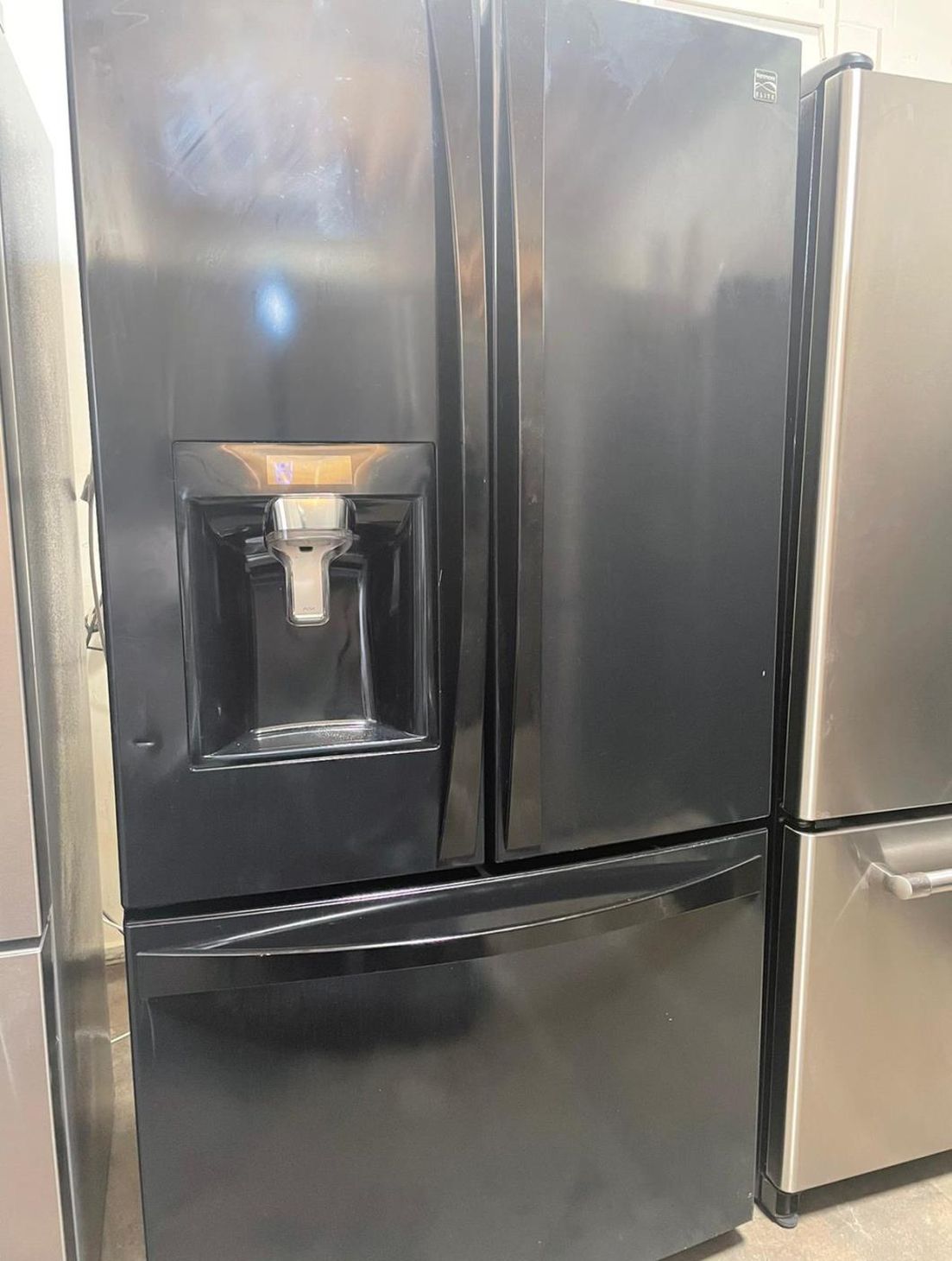 Kenmore 3 Door Black Refrigerator Fridge