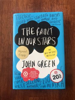 The Fault in Our Stars Signed by John Green (Hardcover) Includes DVD