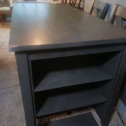 Gray Table With Two Chairs