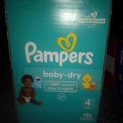 PAMPERS BABY- DRY SIZE 4. 150 CT.