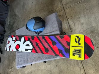 Ride Society Snowboard and Oakley Mod5 Helmet