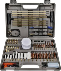 GLORYFIRE Elite Gun Cleaning Kit, Handgun Shotgun Pistol Universal Cleaning Kit with All Brass High-end Brushes, Jags, Reinforced and Lengthened Rods
