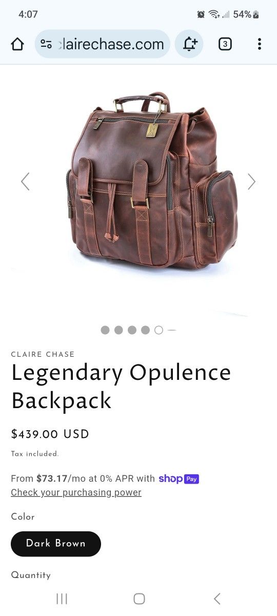 CLAIRE CHASE Red Opulence Leather Backpack Rare Opulence Backpack – Claire Chase main image 4