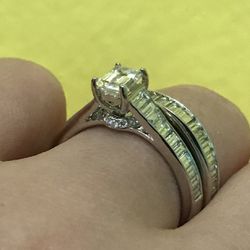Diamond Ring And Wedding Band 