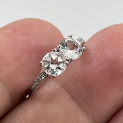 New 925 Sterling Silver Cz Ring Size 7.5
