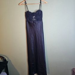 Victoria Secret Black Slip Dress Lace Bust Size 34B