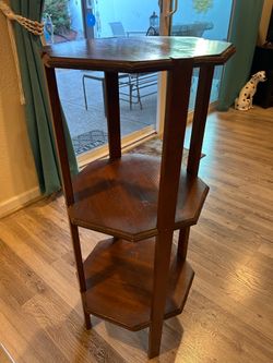 3 tiered octagonal plant stand