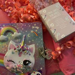 Adorable 💖Kitty-Key & Lock 🔐 Diary! W/Kitty Lights! 