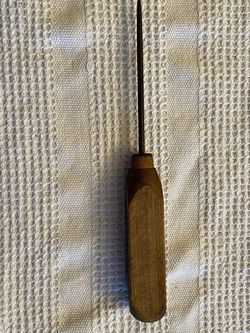 Antique Ice Pick With Wooden Handle