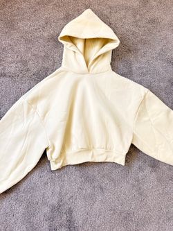 pastel yellow hoodie