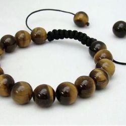 Tiger eye Ajustable bracelet fits up 7’