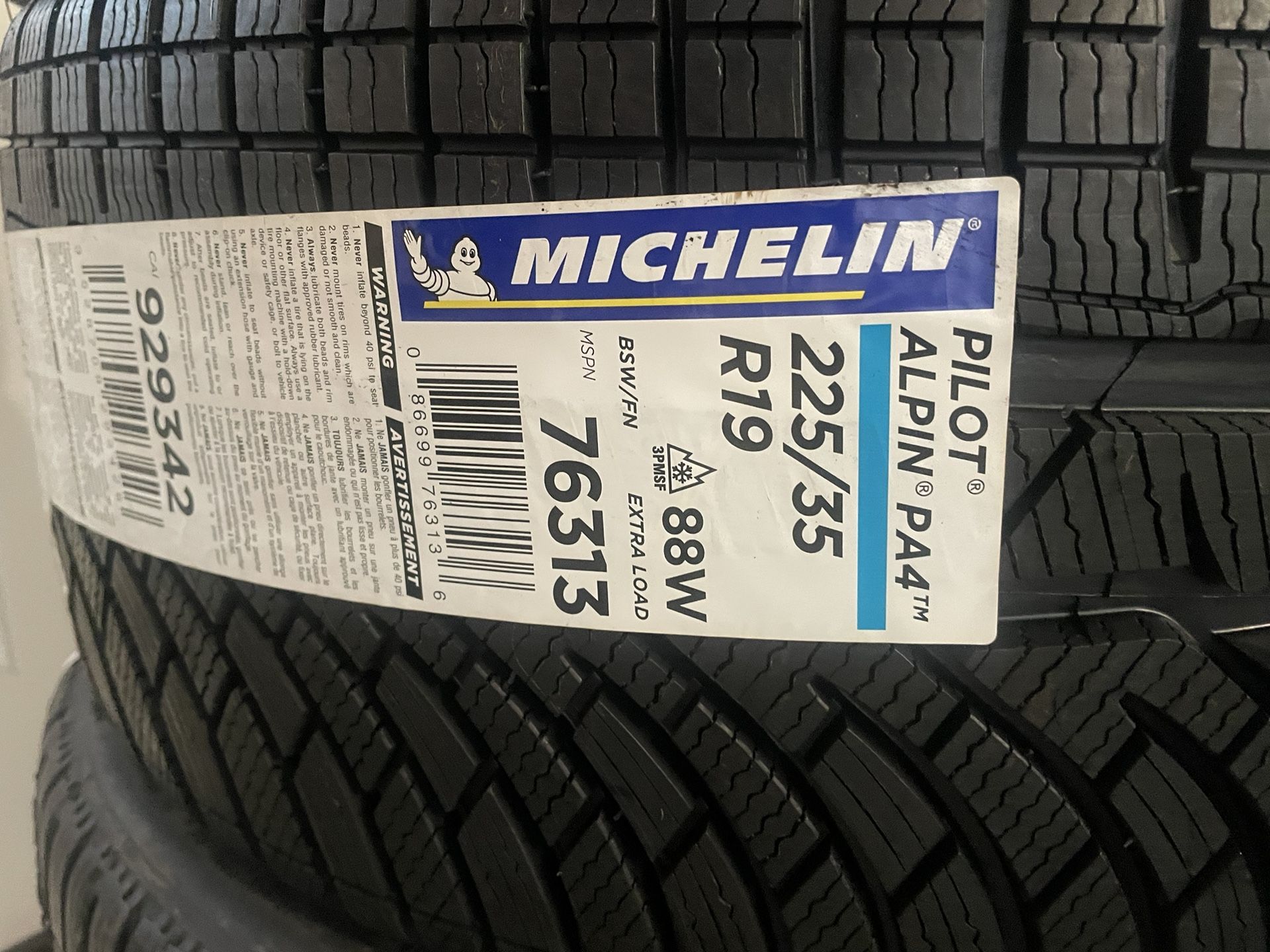Michelin Pilot Alpin PA4 Tires 