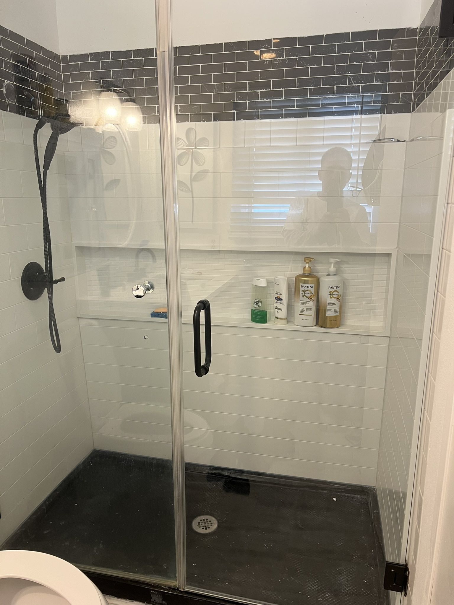 Shower Glass W/hinged Door