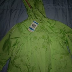 NEW- First Impressions Lime Green Rain Coat size 24 month's.