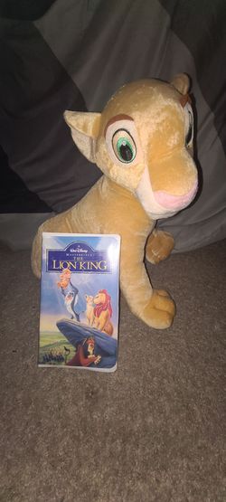 Disney Lion King VHS and Nala Plush Bundle
