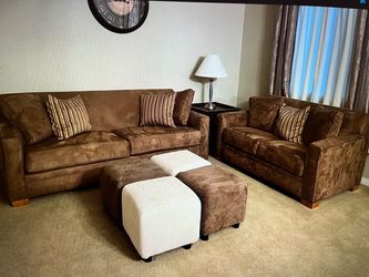 Microsuede couch and love seat