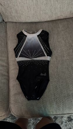 Girls Dragonfly Blk/Wht sequin leotards