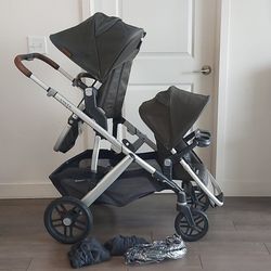 Uppababy VISTA V2 double Stroller Toddlerseat Rumbleseat Bassinet