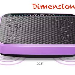 ✌️ Vibration Plate Exercise Machine Whole Body for Lymphatic Drainage Shaking Workout Board and Weight Loss for Women, Purple, 20.5"x14.2"x4.5" Hu