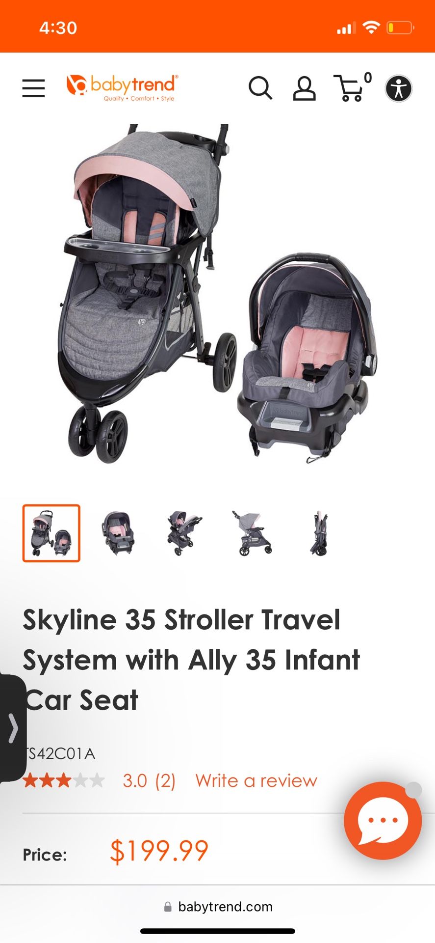 Baby Trend Skyline Travel System 