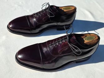 Johnston & Murphy Oxford Dress Shoes Burgundy Mens size 8.5